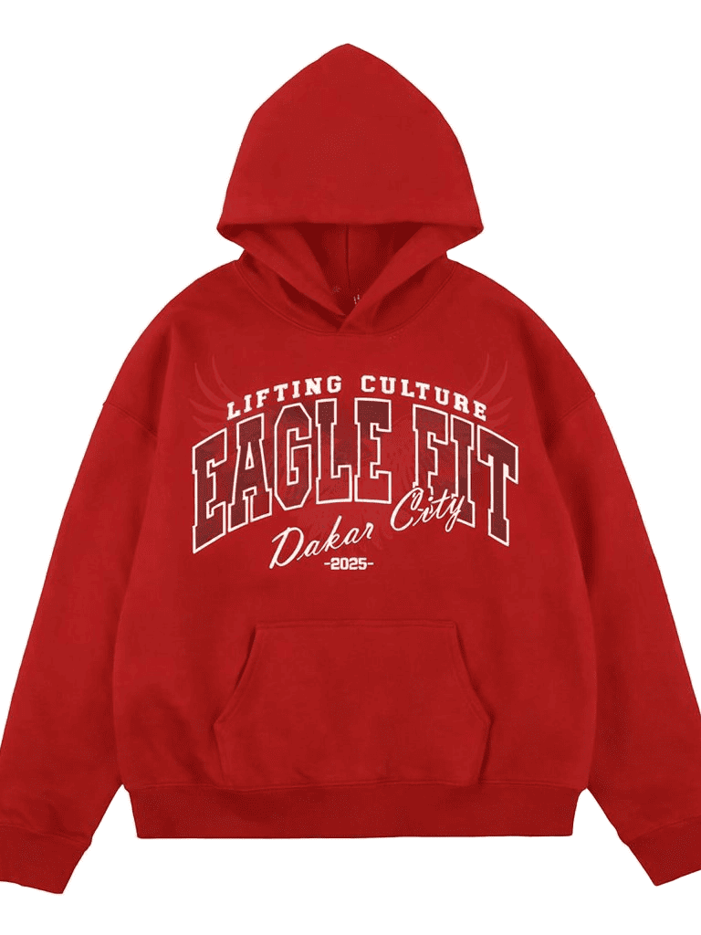 Pull Hoodie - Crimson Red