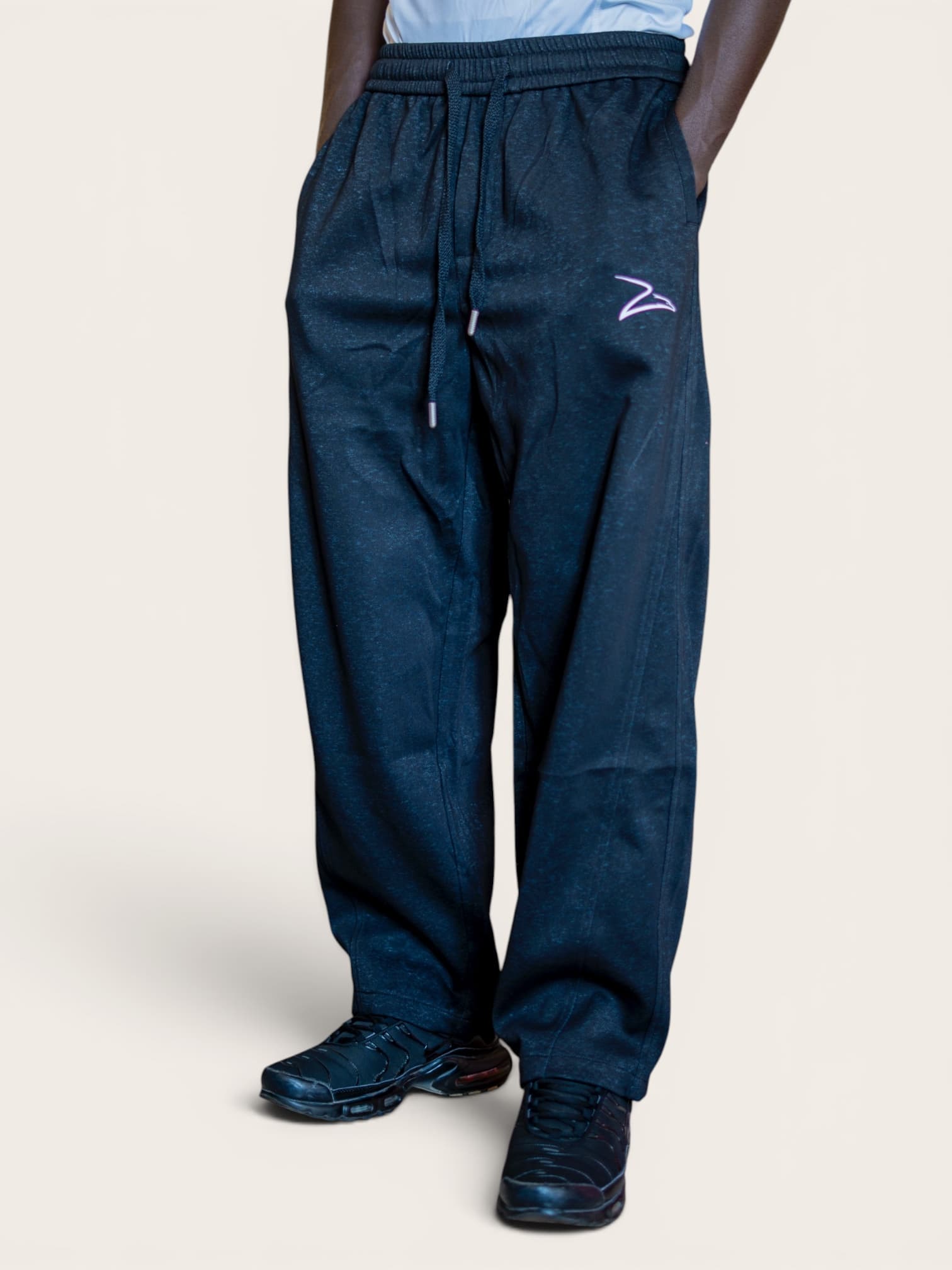 Jogging Oversize Noir Chiné – Le Must-Have Streetwear