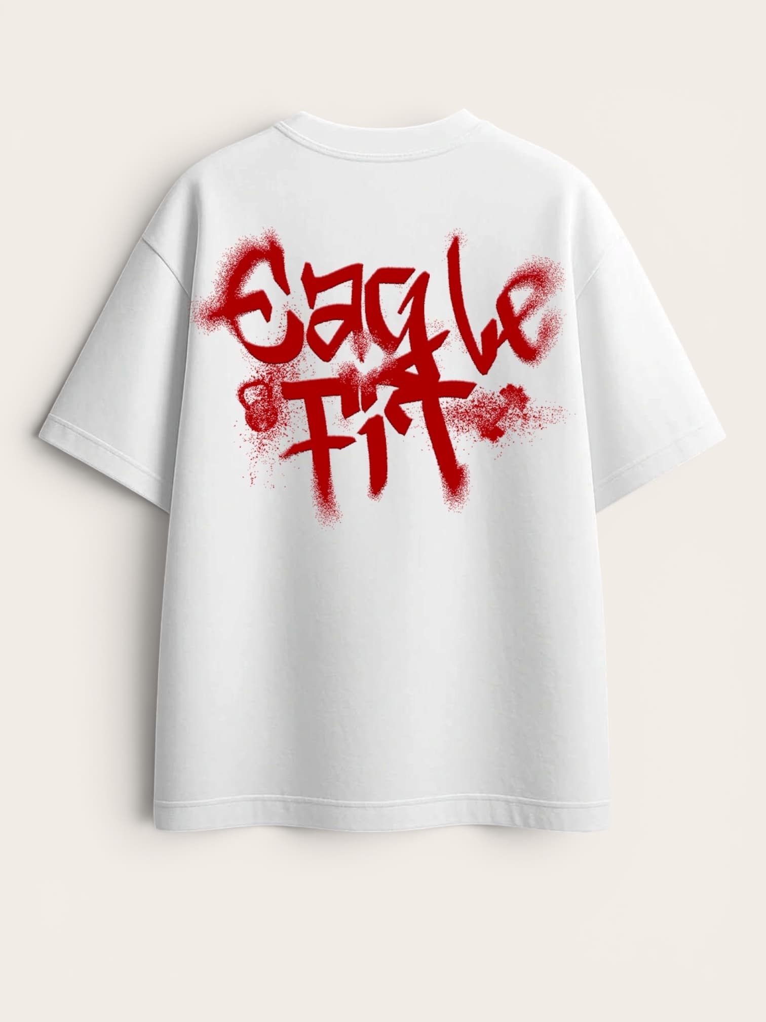 T-shirt Oversize Blanc "Graffiti Spray" – Eagle Fit
